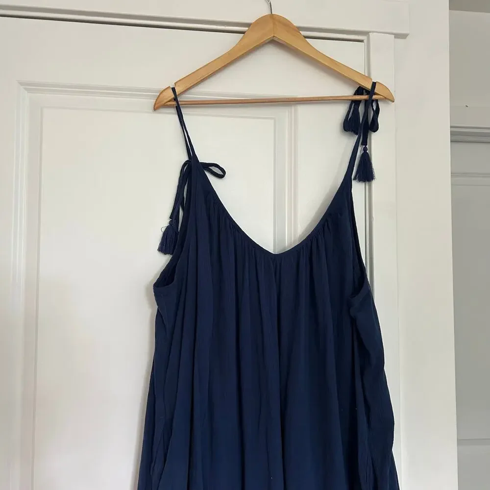 Old Navy Sleeveless Tasseled Color-Block All-Day Maxi Swing Dress Women’s 3X - Picture 11 of 11